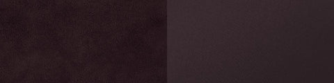 Close-up of two dark brown leather upholstery textures side by side showing subtle grain and stitching details